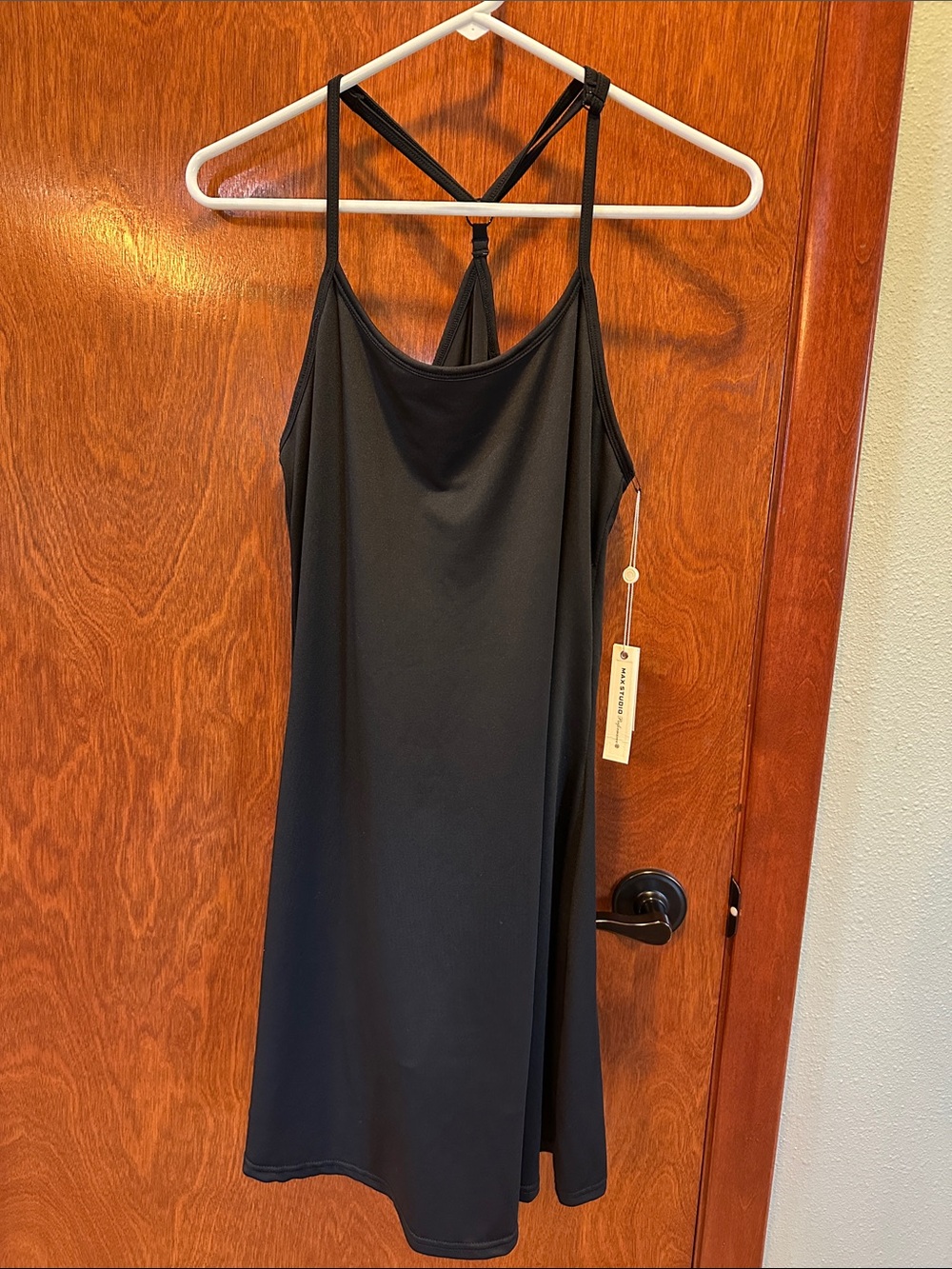 MaxStudio Black Racerback Athletic Dress